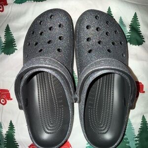 Sparkly Dark Grey Crocs